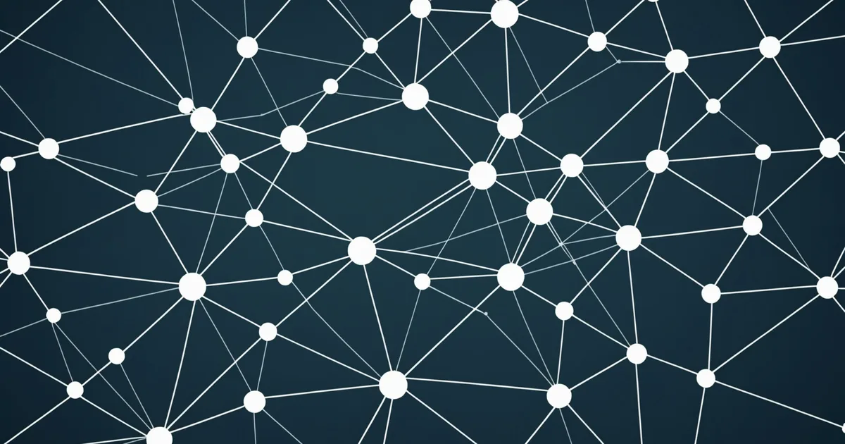 Abstract representation of AI and workflow economics, geometric shapes on dark background