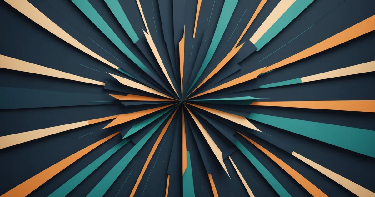 Abstract illustration of multiple language directions expanding outward from a central point